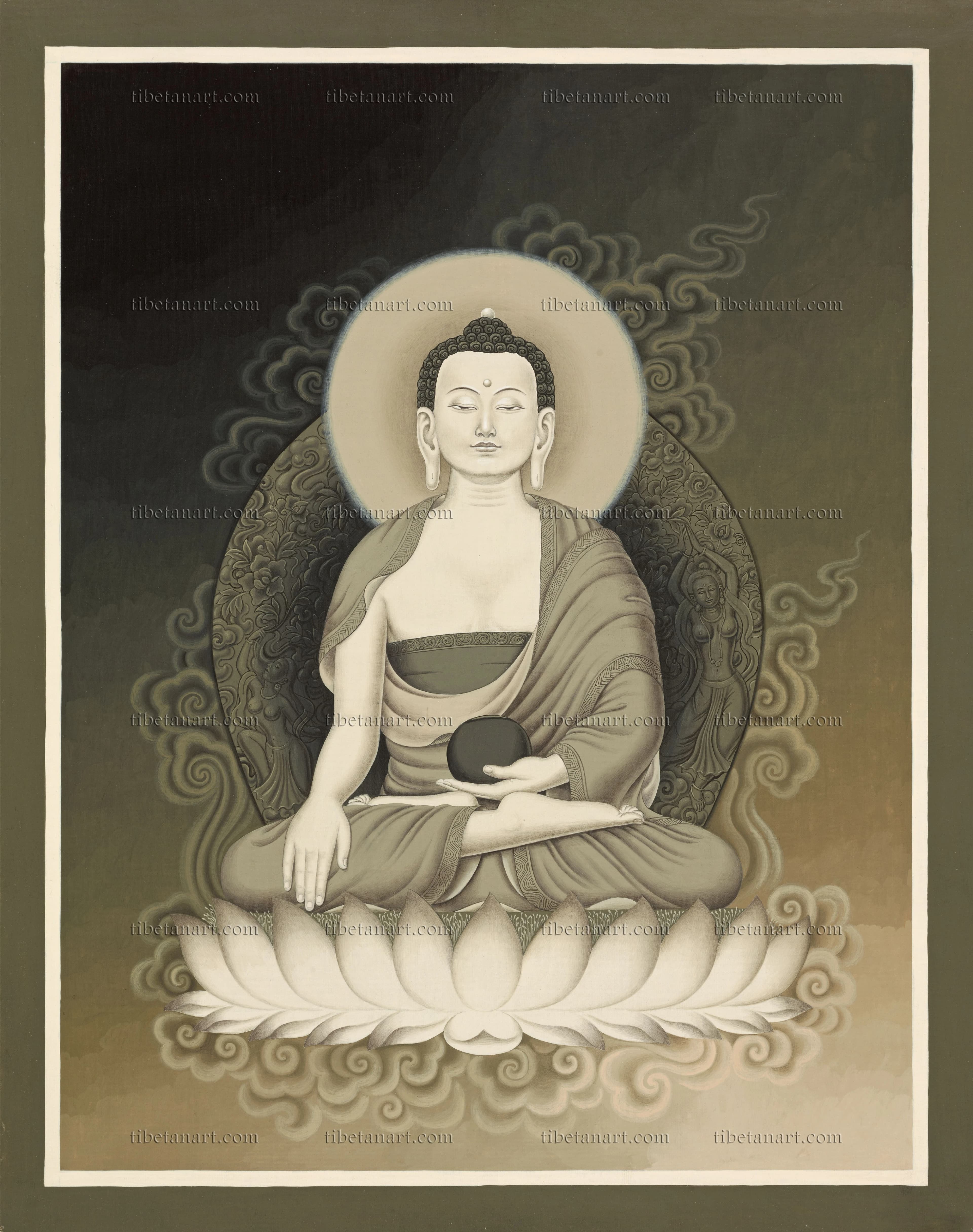 B/W Shakyamuni Buddha