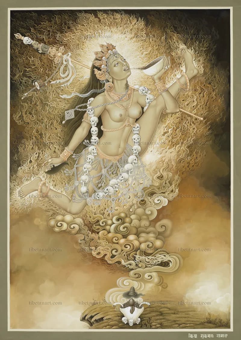 Sepia Vidyadhari (Akash Yogini)