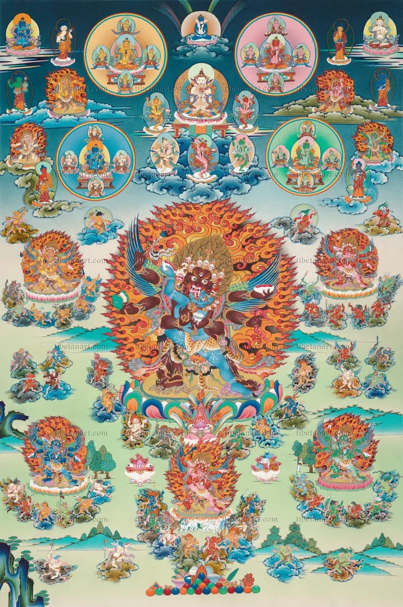 Bardo Mandala of Peaceful and Wrathful Deities